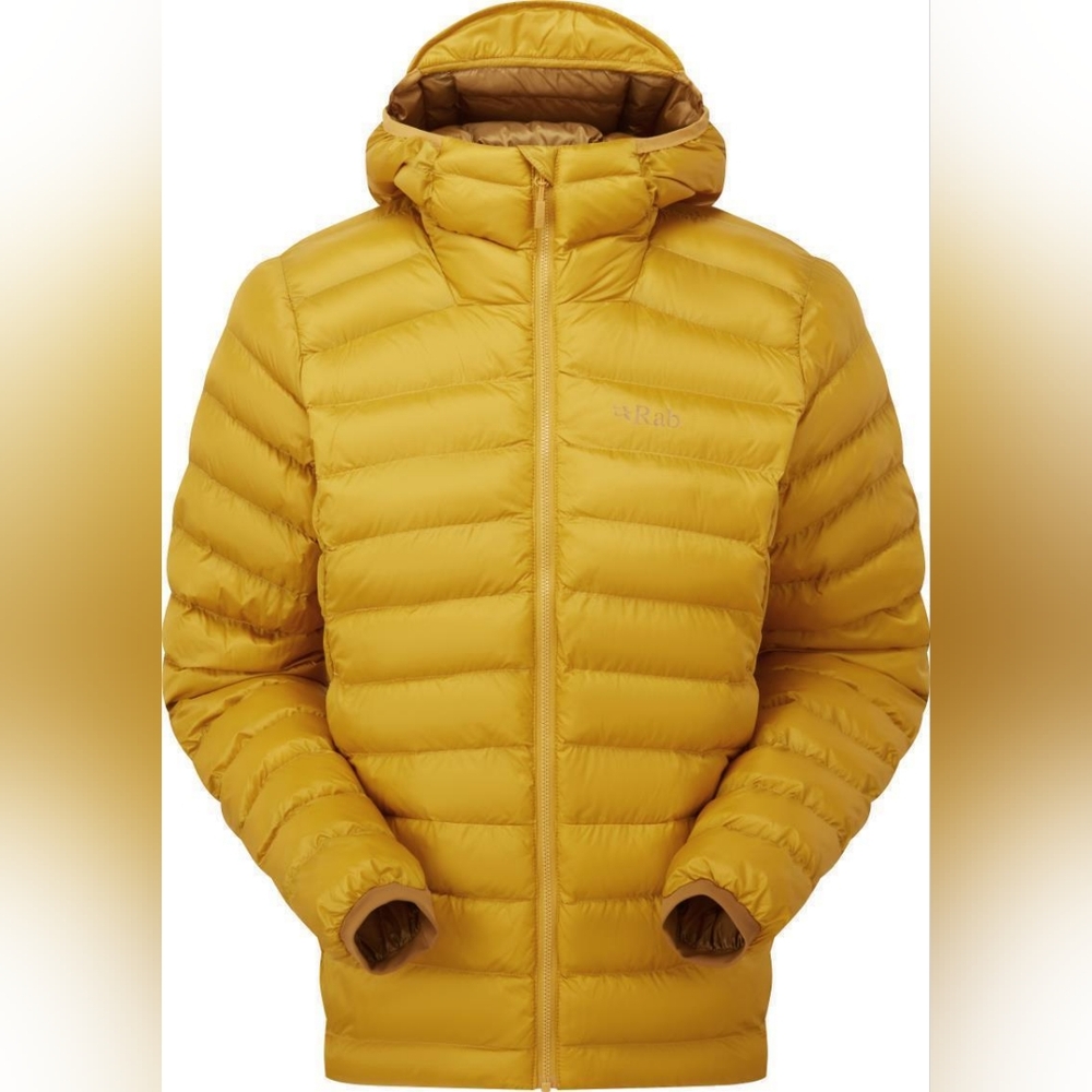 Excellent Condition Rab Cirrus Alpine Jacket Mustard Yellow Vegan Puffer